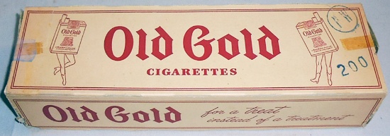 -Rare- 1952 -Old Gold- Cigarette Carton w/10 Sealed Packs - NOS