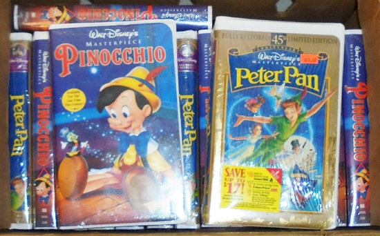 -Huge- Sealed -Walt Disney- Vintage VHS Movie Video Tapes Lot