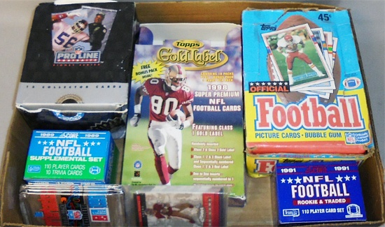 Huge -Football Cards- Sports Memorabilia Box & Pack Lot