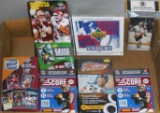Huge -Football/Baseball/Hockey Cards- Sports Memorabilia Box & Pack Lot