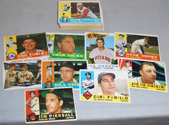 1960 Topps Baseball Cards Lot