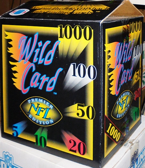 1991 Wild Card Football Cards Case with 9 Boxes