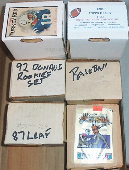 -Baseball/Football Cards- Sports Memorabilia Box Lot