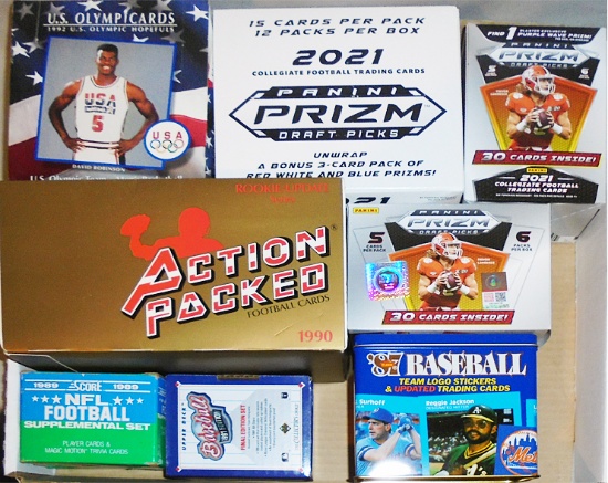 -Football/Baseball/Basketball Cards- Sports Memorabilia Box Lot