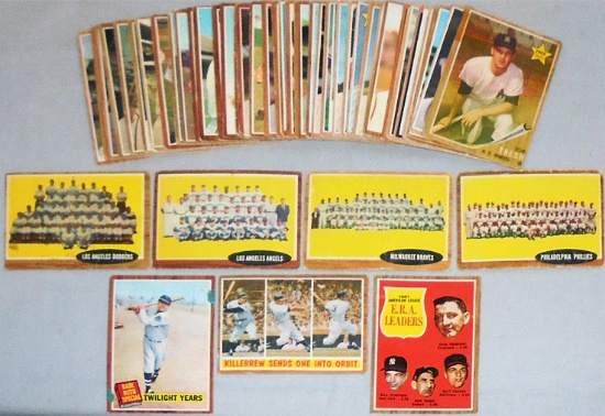 1962 Topps Vintage Baseball Cards Lot w/Babe Ruth!