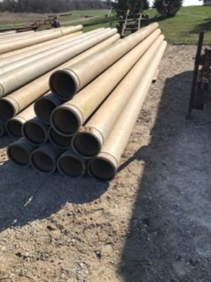 ALUM. IRRIGATION PIPE w/lock ring couplings 10"x 30' - 10 in a group/ 10x t