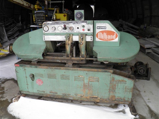Milford Milband, steel band saw, table power clamp, 3PHASE
