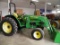 Jd 5210 Tractor, 2371hrs, 2 Wd, W/521 Quiktach Loader, New Rubber, Good Con