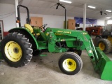 Jd 5210 Tractor, 2371hrs, 2 Wd, W/521 Quiktach Loader, New Rubber, Good Con