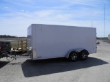 2018 Discovery Enclosed Trailer, 16' Cargo, 5,200 Tandem Axle Each, Led Lig
