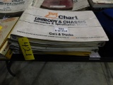 STACK OF DEMENSION AND SPECIFICATION CHARTS '84-'85
