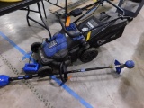 40 V KOBALT LAWNMOWER & WEEDEATER W/2 BATTERIES & AND CHARGER