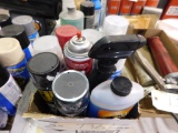 BOX OF ARMOR ALL CLEANER/ MISC SPRAY PAINT & FOAM BOX OF ARMOR ALL CLEANER