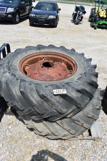 GOODYEAR 16.9-28 ON 6 BOLT TRACTOR RIMS