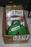 BOX OF WEED TRIMMER HEADS & PARTS
