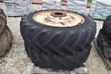 (2) Firestone tractor tires & rims 15.5-38