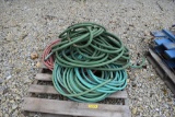 Skid of garden hose