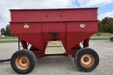 J&M 350-20 hopper wagon, 350 bushel, 13 ton running gear,