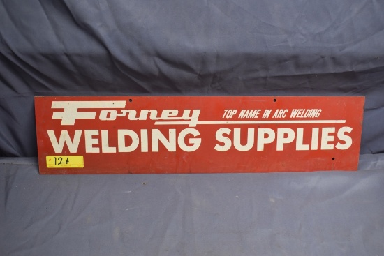 Forney Welding metal sign