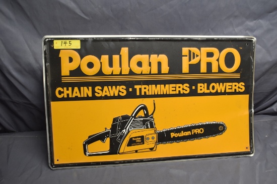 Poulan metal sign