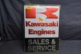 Kawasaki metal sign