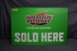 Interstate Batteries metal sign