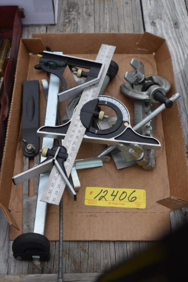 Box Lot Tooling & Gauges 12406 Flat of gauges & tooling