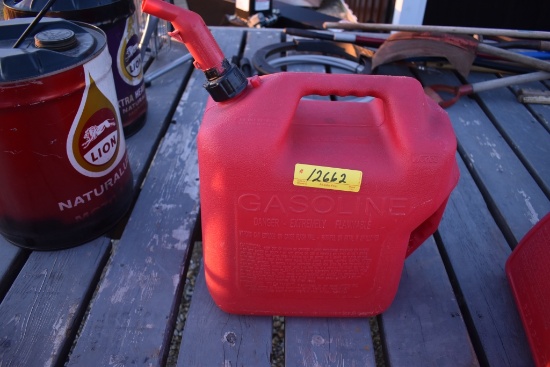 Gas Can 12662 5 gal. red plastic gas can