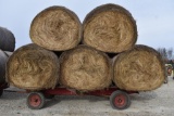 HAY 4X5 ROUND BALES 12417 4X5 GRASS HAY Round bales AT AUCTION FACILITY