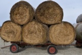 HAY 4X5 ROUND BALES 12418 4X5 GRASS HAY Round bales AT AUCTION FACILITY