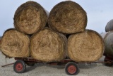 HAY 4X5 ROUND BALES 12420 4X5 GRASS HAY Round bales AT AUCTION FACILITY