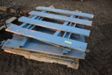 Wagon Racks 12644 Blue wood and steel wagon racks