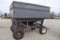 J&M 250 bushel grey hopper wagon,