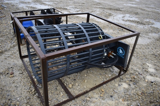 Wolverine drum type rock picker for skid  steer;