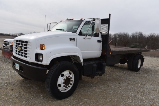 1998 Chevrolet Kodiack 6500 flatbed, CAT  Engine, runs good, manual transmi