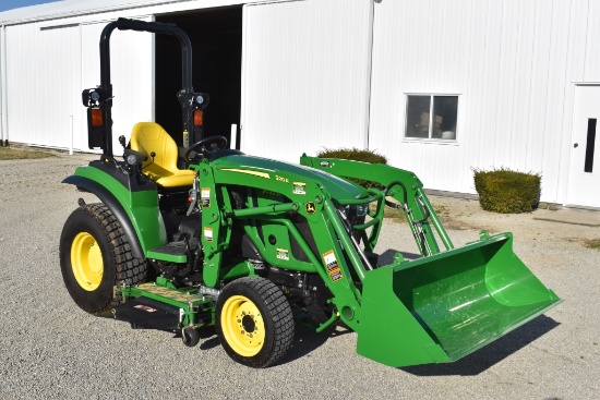 2018 JD 2032R, ONLY 225.3 ORIGINAL ONE OWNER  HRS!!, MFWD, 220R Loader w/ h