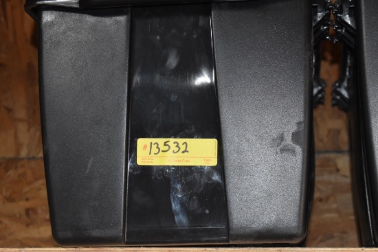 New 25 inch black plastic toolbox with  removeable top tray