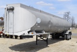 1966 Fruehauf 8350 gallon, aluminum tanker,  11-22.5 tires, 4 compartment,