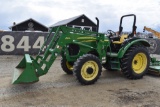 2008 JD 5525, ONLY 565.4 hrs, one owner!, 542  Self leveling loader, 2 hydr