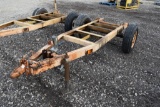 Small trailer with ball hitch, frame , ready  to tow, needs deck