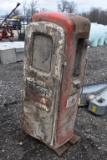 Antique gas pump with Mobile Premium sign