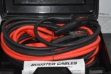 25 Ft. , 1 Ga. Heavy Duty Booster Cables with  plastic  carry case