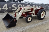 International 424, loader tractor, 3,941 hrs,  IH 1501 loader, rear wheel w