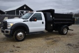 2016 Ford F550 4x4 Diesel Dumptruck, 6.7  liter turbo diesel, 6 speed autom