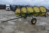 JD 567, 5 wheel hay rake,