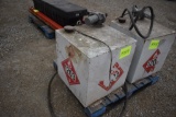 Portable truck fuel tank w/ pump & nozzle
