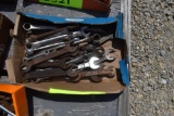 Box of old wrenches      [BOX LOT]