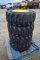 Forerunner 12-16.5  set/4 new 12-16.5 skid  steer tires on Bobcat wheels