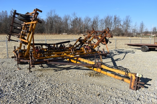 Taylor Way field cultivator, 3 section  folding, 24ft, 1 bar spiked tooth d