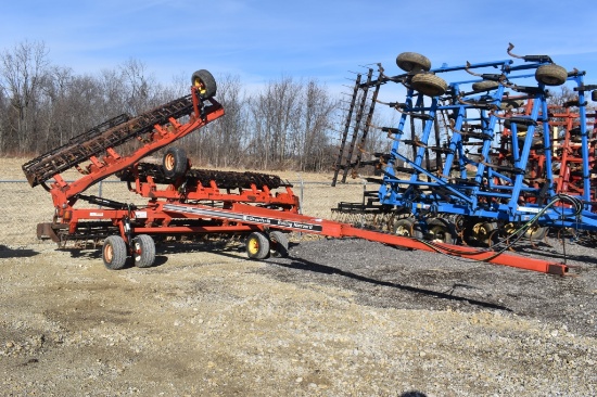 Unverferth Rolling Harrow II, folding, drag  bar harrow, 36ft.